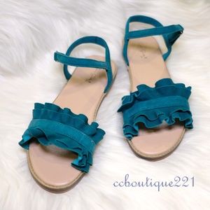Zara Girls teal color raffle sandal